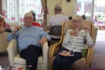 Residents watching the coronation of Charles III 