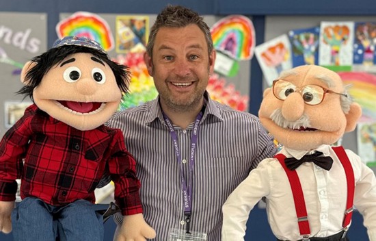 Andi Markham of KIDS UK with Jack and Grandad.